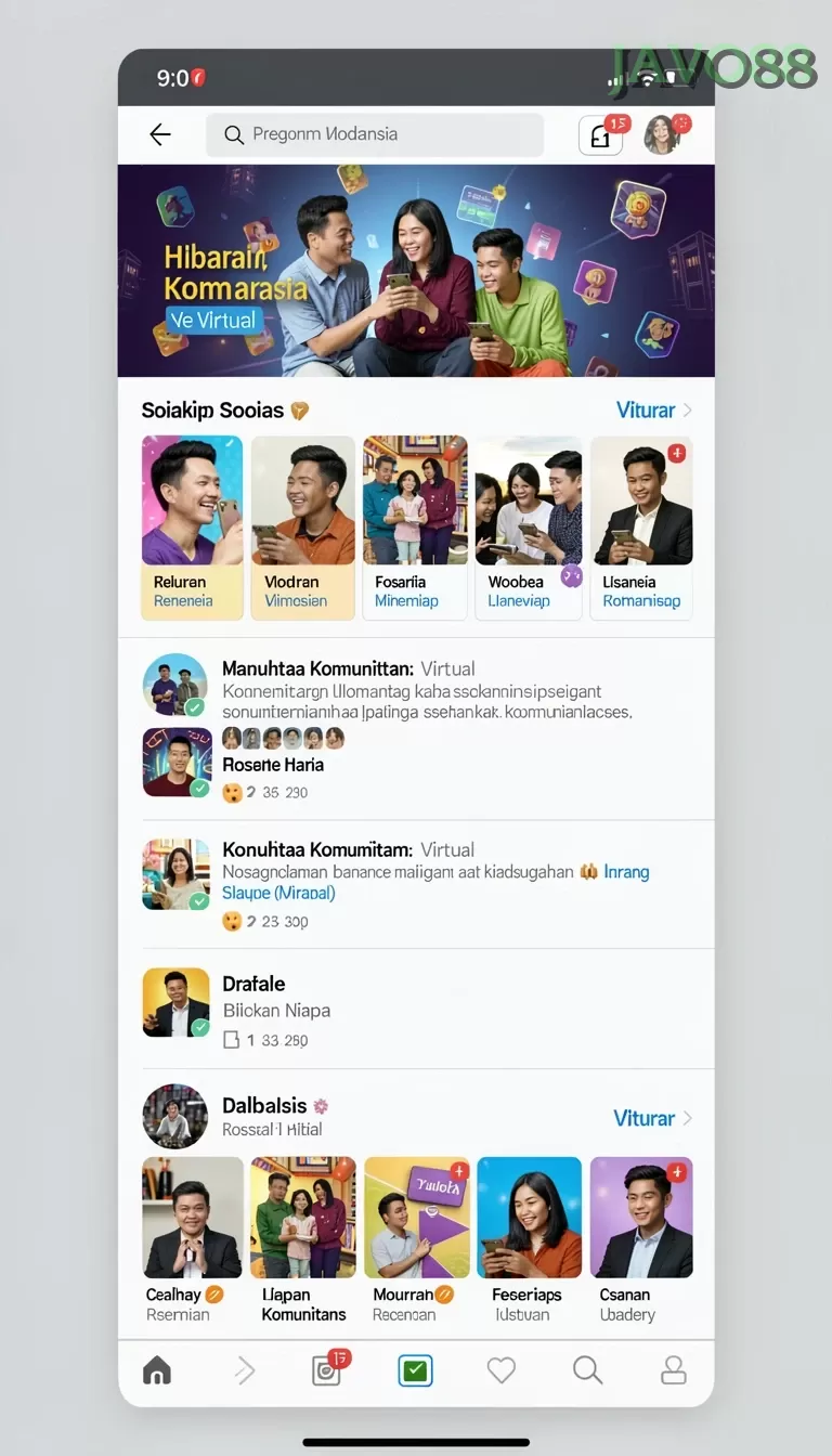 Cuplikan layar BEWOKWIN — menu navigasi