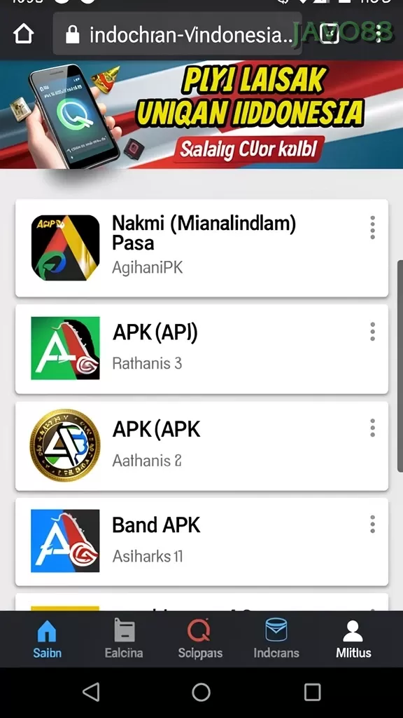 Cuplikan layar JPSLOT88 — halaman utama